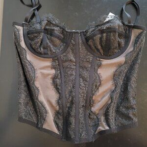 Out from Under Black Corset Top